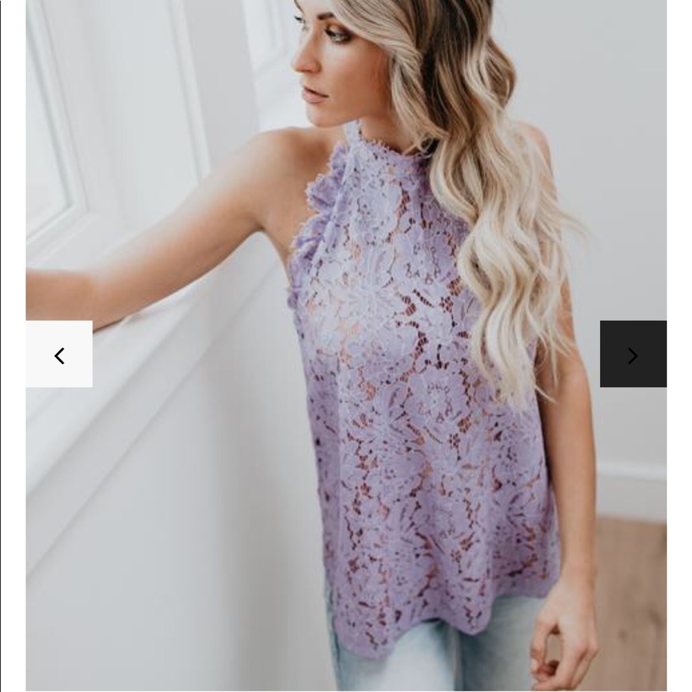 LAST CALL ❤️ NWT Lace Top with Nude Lining